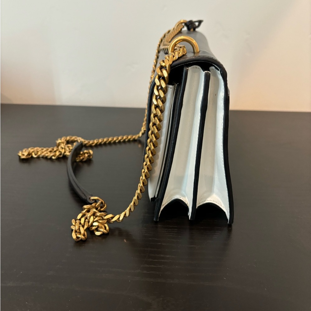 Yves Saint Laurent Black and Gold Chain Shoulder Sunset Bag - Picture 3 of 7